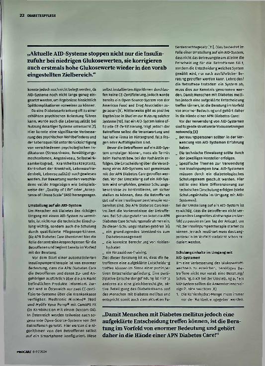 Vorschauseite 3: Diabetesschulung durch eine APN Diabetes Care