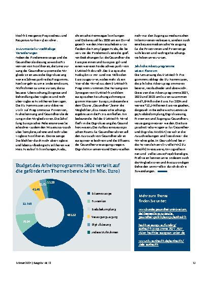 Vorschauseite 2: EU4Health: Größtes EU-Aktionsprogramm im Bereich Gesundheit