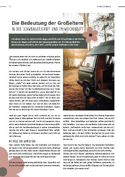 Vorschauseite 1: Die Bedeutung der Großeltern in der Schwangerschaft und im Wochenbett
