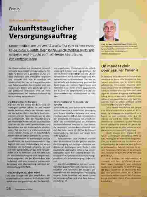 Vorschauseite 1: Zukunftstauglicher Versorgungsauftrag