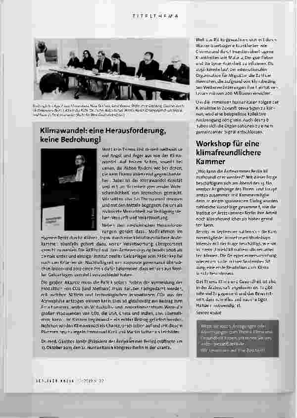 Vorschauseite 3: Zum C02-neutralen Krankenhaus ist es noch ein weiter Weg“