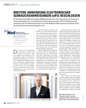 Vorschauseite 1: Breitere Anwendungen elektronischer gebrauchsanweisungen ( eLFU) beschlosseen