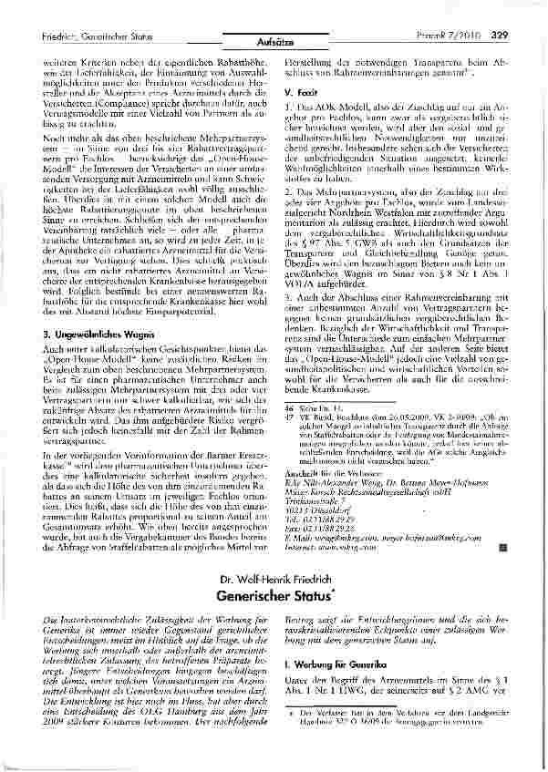Vorschauseite 1: Generischer Status
