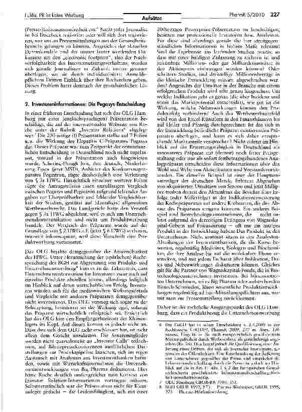 Vorschauseite 3: PR ist keine Werbung -Zum Verhältnis von Unternehmenskommunikation und Heilmittelwerberecht