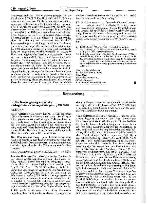 Vorschauseite 6: PR ist keine Werbung -Zum Verhältnis von Unternehmenskommunikation und Heilmittelwerberecht