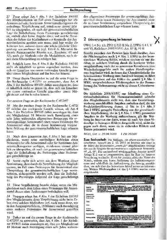 Vorschauseite 4: Preisfestsetzung für Humanarzneimittel — Festlegung transparenter Kriterien zur Prüfung der gesamtwirtschaftlichen Lage