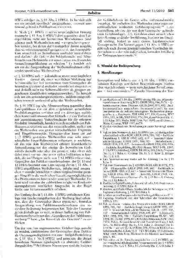 Vorschauseite 2: Heilmittelwerberechtliche Publikumswerbeverbote in § 11 Abs. 1 HWG