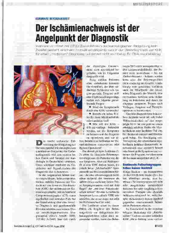 Vorschauseite 1: Der Ischämienachweis ist der Angelpunkt der Diagnostik
