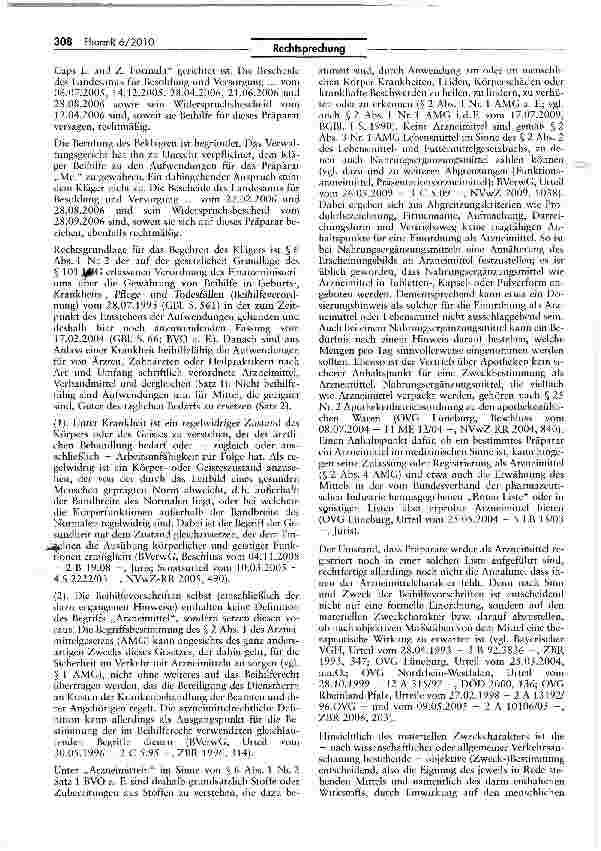 Vorschauseite 2: Arzneimittel im Sinne der Beihilfeverordnung