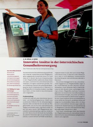 Vorschauseite 1: Innovative Ansätze in der österreichischen Gesundheitsversorgung Das Potenzial des Nurse Entrepreneurship