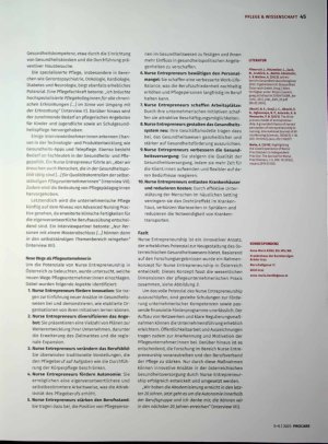 Vorschauseite 5: Innovative Ansätze in der österreichischen Gesundheitsversorgung Das Potenzial des Nurse Entrepreneurship