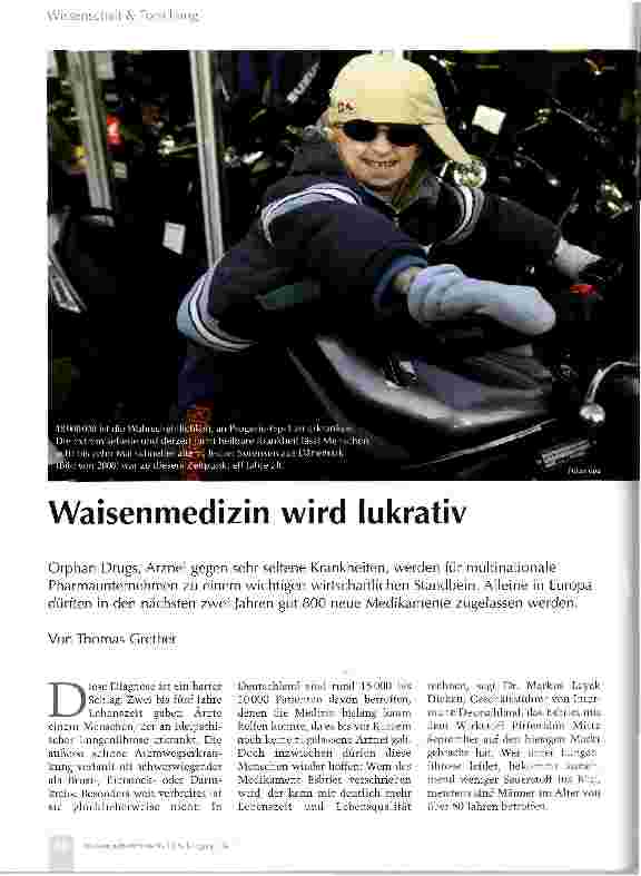 Vorschauseite 1: Waisenmedizin wird lukrativ