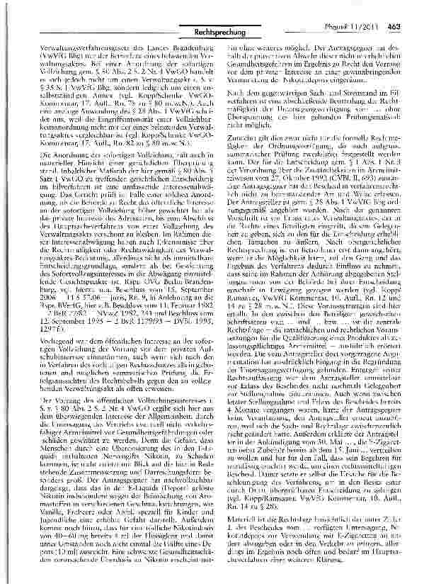 Vorschauseite 2: Abgrenzung Arzneimittel/Tabakerzeugnis (Nikotindepots „E-Liquids)AMG §§ 2 I, III, 4 XVII, 21 I 1, 69 1 1 u. 2; Richtlinie 2001/83/EG Art. 1 Nr. 2 II, 2 II