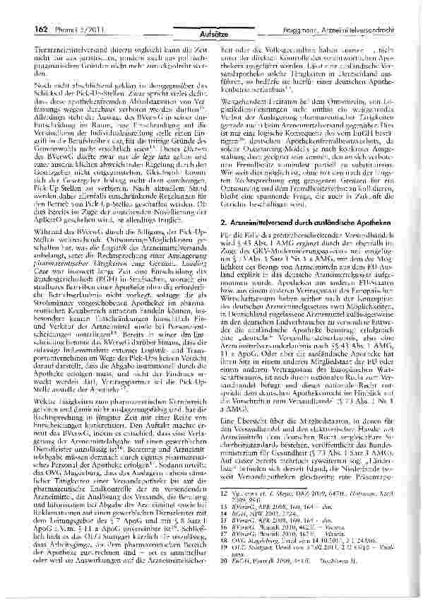 Vorschauseite 2: Sieben Jahre Arzneimittelversandrecht: verflixtes 7. Jahr oder neue Perspektiven?