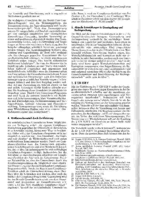 Vorschauseite 3: Aktuelle Entwicklungen und Tendenzen im Bereich Health Care Compliance - unter besonderer Berücksichtigung mittelständischer Unternehmen