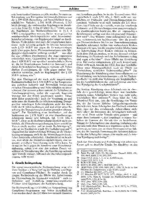 Vorschauseite 4: Aktuelle Entwicklungen und Tendenzen im Bereich Health Care Compliance - unter besonderer Berücksichtigung mittelständischer Unternehmen