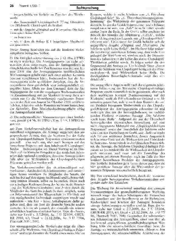 Vorschauseite 3: Werbung für ein Generikum gegenüber ÄrztenUWG §§ 3, 4 Nr. 11, 5; HWG § 3; AMG § 24b 11; RL2001/83/KG Art. 10 II lit b}