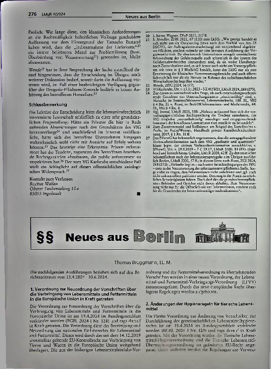 Vorschauseite 1: Corrected: Neues aus Berlin