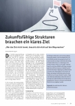 Vorschauseite 1: Zukunftsfähige Strukturen brauchen ein klares Ziel.