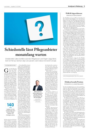 Vorschauseite 1: Schiedsstelle lässt Pflegeanbieter monatelang warten