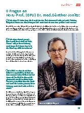 Vorschauseite 1: 3 Fragen an Hon.-Prof. (DPU) Dr. med. Günther Jonitz