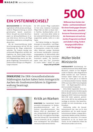 Vorschauseite 1: Pflegeversicherung ein Systemwechsel?