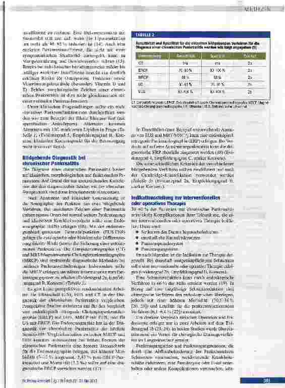 Vorschauseite 3: ChronischePankreatitis: Definition, Ätiologie, Diagnostik und Therapie