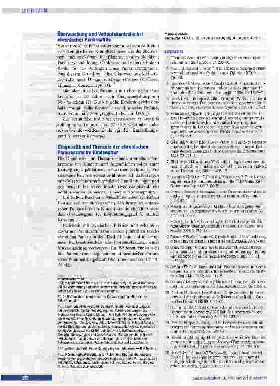 Vorschauseite 6: ChronischePankreatitis: Definition, Ätiologie, Diagnostik und Therapie