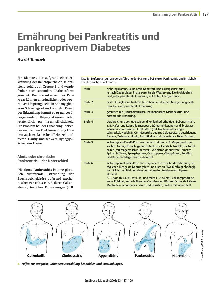 Vorschauseite 1: Ernährung bei Pankreatitis und pankreoprivem Diabetes