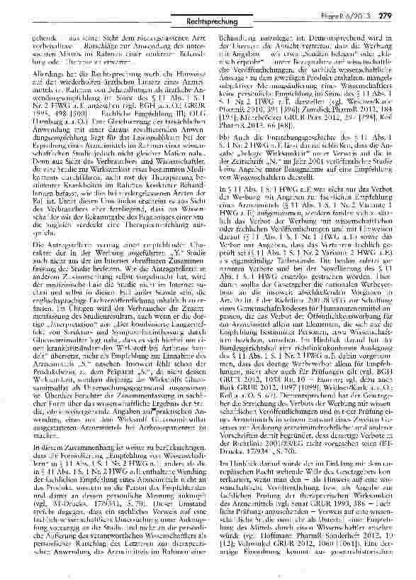 Vorschauseite 3: Werbeverbot des § 11 I 1 Nr. 2 HWG -„belegte Wirksamkeit UWG § 4 Nr. 11; HWG § 11 I 1 Nr. 2