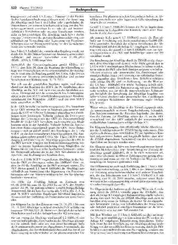 Vorschauseite 2: Rabattzahlungen an private Krankenversicherung sind nach Arzneimittelrabattgesetz verfassungsgemäß SGB V § 130a; GG Art. 12 1, 5 IV, 20 I; AMRabG § 1 Satz 3