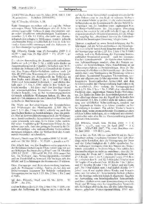 Vorschauseite 4: Zur Zulassungsversagung eines homöopathischen Arzneimittels gemäß § 25 II 1 Nr. 5 AMG