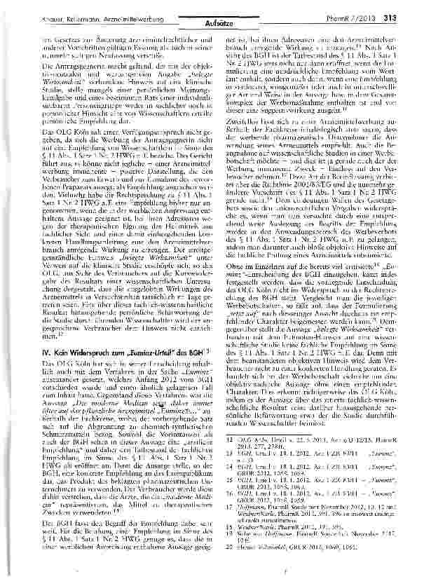 Vorschauseite 3: Arzneimittelwerbung mit wissenschaftlichen Studien
