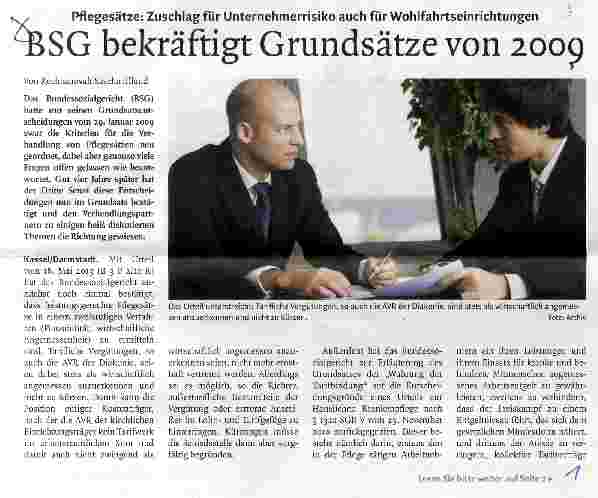 Vorschauseite 1: BSG bekräftigt Grundsätze von 2009