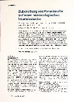 Vorschauseite 1: Zubereitung von Parenteralia auf einer neonatologischen Intensivstation