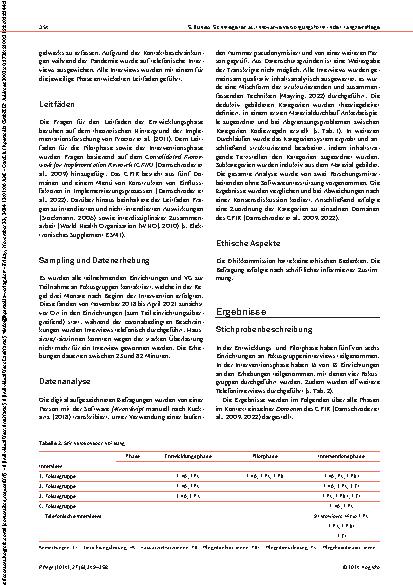 Vorschauseite 6: Integrierte Regelwerke für medizinisch-pflegerische Versorgung in der Langzeitpflege: qualitative Ergebnisse der Prozessevaluation
