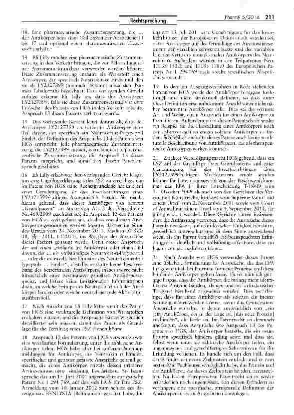 Vorschauseite 4: Ergänzendes Schutzzertifikat bei Funktionsformel im Grundpatent AEUV Art. 267; EWG VO 469/2009 Art. 3, 3 a; EPÜ Art. 69