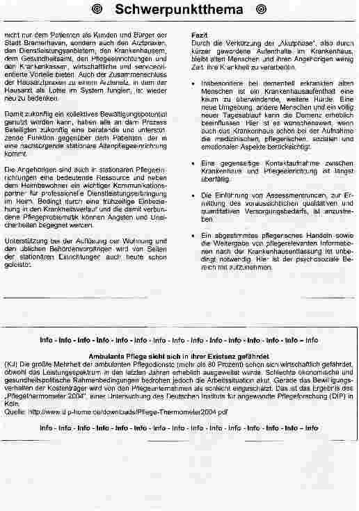 Vorschauseite 4: Entlassungsmanagement -Auswirkungen auf den stationären Altenhilfebereich