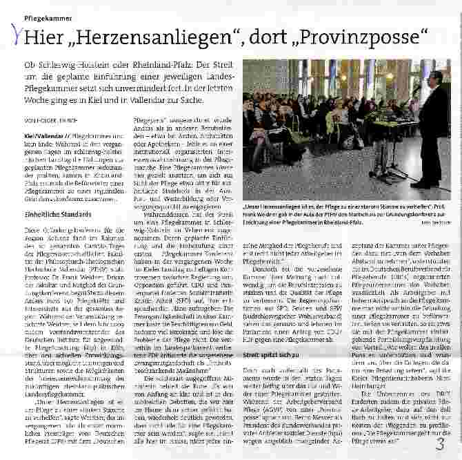 Vorschauseite 1: Hier „Herzensanliegen, dort „Provinzposse