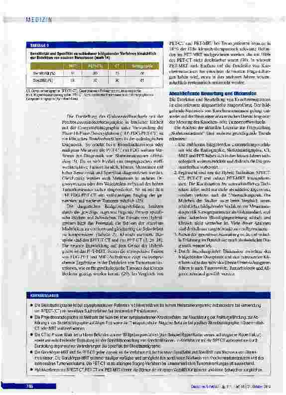 Vorschauseite 6: Bildgebende Diagnostik von Knochenmetastasen