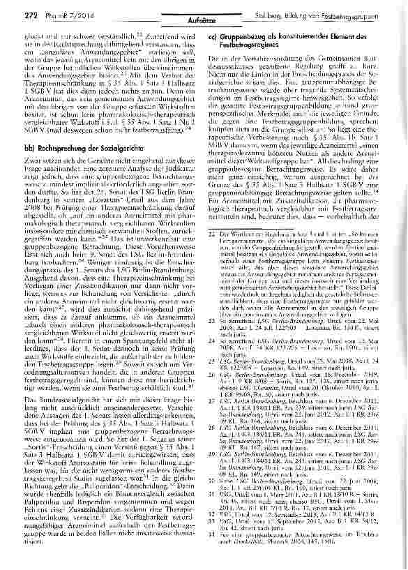 Vorschauseite 4: Das Verbot der Therapieeinschränkung bei der Bildung von Festbetragsgruppen nach § 35 SGB V