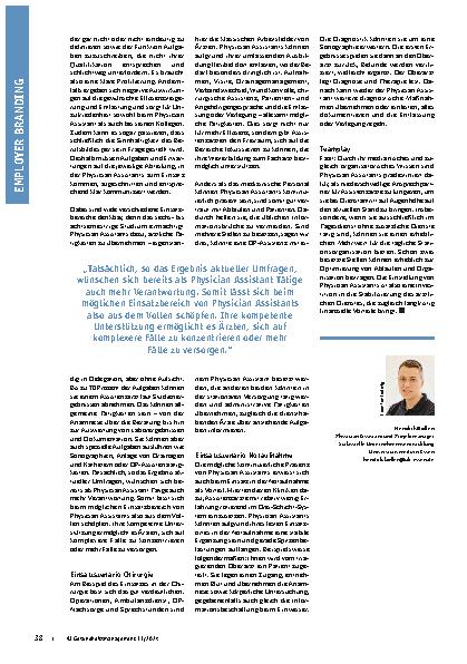 Vorschauseite 2: Maßstäbe setzen: So kann die Implementierung des Berufsbildes Physician Assistant gelingen.