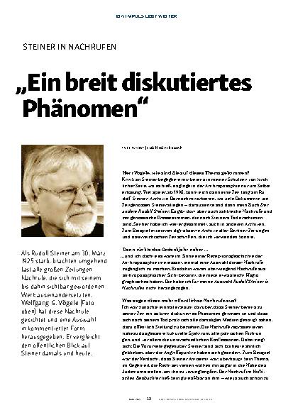 Vorschauseite 1: „Ein breit diskutiertes Phänomen“