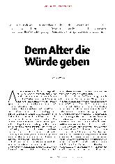 Vorschauseite 1: Dem Alter die Würde geben
