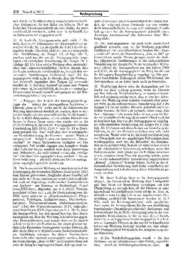 Vorschauseite 4: Werbung für medizinische Produkte -NACT-Studie II HWG § 3; UWG SS 3, 4 Nr. 11, 4 Nr. 8
