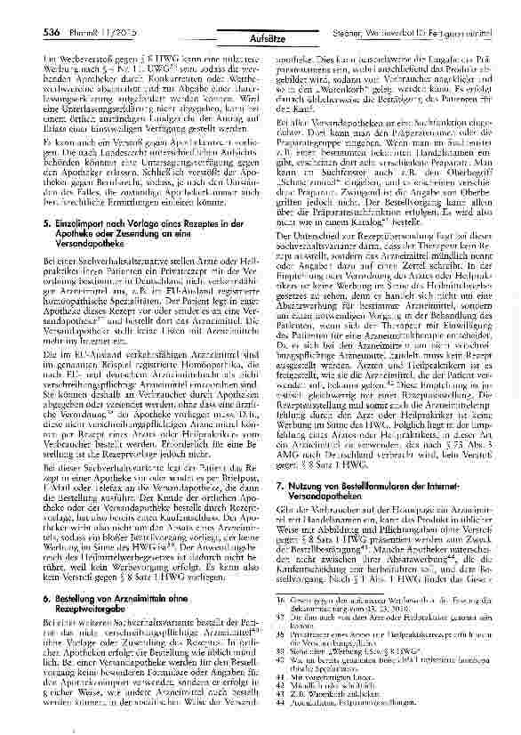 Vorschauseite 4: Das Werbeverbot nach § 8 HWG für apothekenimportierteFertigarzneimittel nach § 73 Abs» 3 AMG und die Empfehlung daraufspezialisierter Versandapotheken durch Arzte oder Heilpraktik…