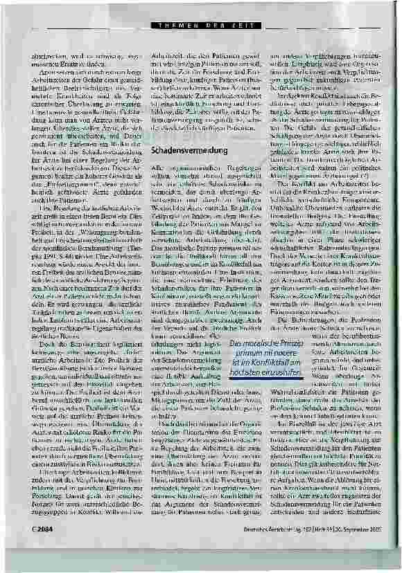 Vorschauseite 2: Eine Frage der EthikDie Schadensvermeidung für den Patienten ist vorrangig.