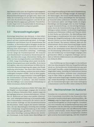 Vorschauseite 3: Internationaler Vergleich von Fehlzetten und Kar@nzta. gen
