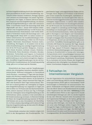 Vorschauseite 5: Internationaler Vergleich von Fehlzetten und Kar@nzta. gen