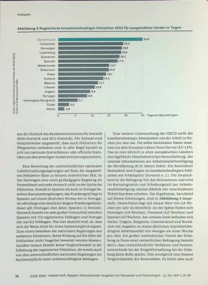 Vorschauseite 6: Internationaler Vergleich von Fehlzetten und Kar@nzta. gen